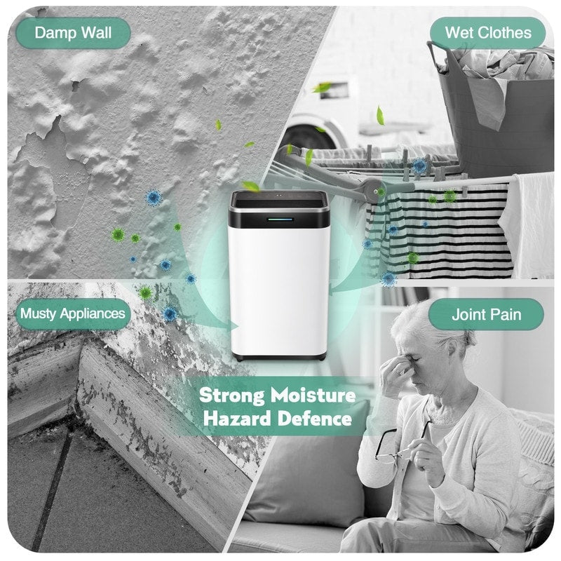 Déshumidificateurs pour sous-sols, maisons, grandes pièces et chambres à coucher, déshumidificateur de garage à faible bruit, capacité de 3500 pieds carrés.