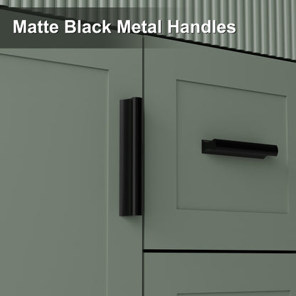 Ensemble de meuble-lavabo ondulé pour salle de bain, 30/36/48 pouces, avec lavabo et robinet.