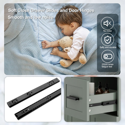 Ensemble de meuble-lavabo ondulé pour salle de bain, 30/36/48 pouces, avec lavabo et robinet.