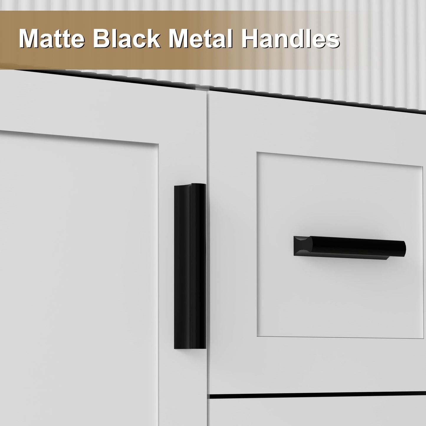 Ensemble de meuble-lavabo ondulé pour salle de bain, 30/36/48 pouces, avec lavabo et robinet.