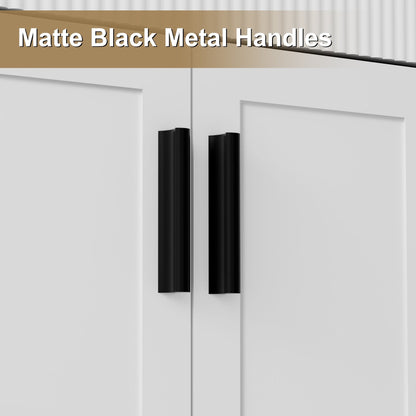 Ensemble de meuble-lavabo ondulé pour salle de bain, 30/36/48 pouces, avec lavabo et robinet.