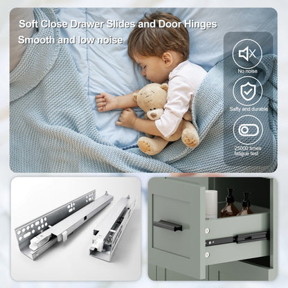 Ensemble de meuble-lavabo ondulé pour salle de bain, 30/36/48 pouces, avec lavabo et robinet.