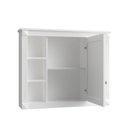 Meuble-lavabo moderne de 91 cm (36 pouces) pour salle de bain avec lavabo intégré et armoire à miroir, 2 portes et 2 tiroirs
