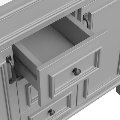 Meuble-lavabo moderne de 91 cm (36 pouces) pour salle de bain avec lavabo intégré et armoire à miroir, 2 portes et 2 tiroirs