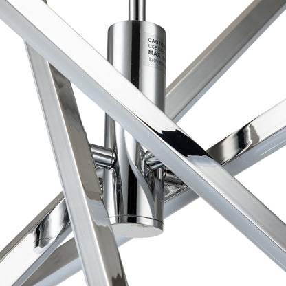 Luminaire suspendu linéaire en forme de sputnik, en aluminium noir/doré, à LED, style moderne, pour salon/salle à manger/cuisine.