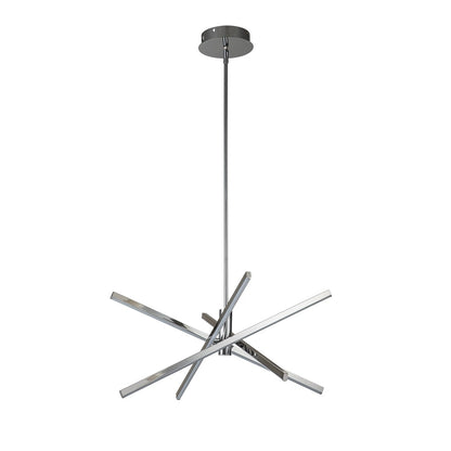 Luminaire suspendu linéaire en forme de sputnik, en aluminium noir/doré, à LED, style moderne, pour salon/salle à manger/cuisine.