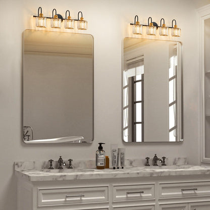 Chrome/ Noir/ Or Moderne Au-dessus du miroir Cristal Salle de bain Luminaires muraux pour salle de bain Lumières de vanité