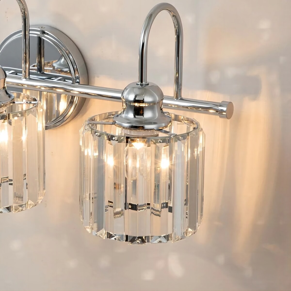 Chrome/ Noir/ Or Moderne Au-dessus du miroir Cristal Salle de bain Luminaires muraux pour salle de bain Lumières de vanité