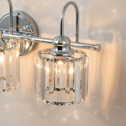 Chrome/ Noir/ Or Moderne Au-dessus du miroir Cristal Salle de bain Luminaires muraux pour salle de bain Lumières de vanité