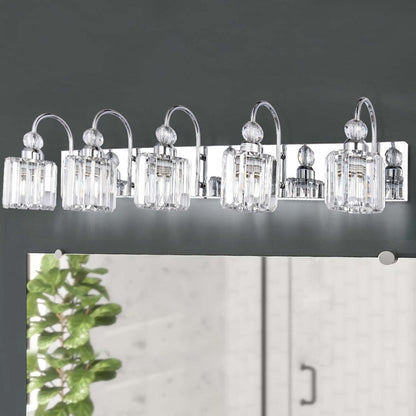 Chrome/ Noir/ Or Moderne Au-dessus du miroir Cristal Salle de bain Luminaires muraux pour salle de bain Lumières de vanité