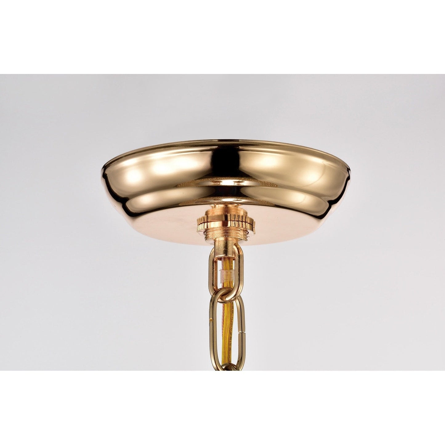 Suspension tambour ronde perlée avec cristaux suspendus