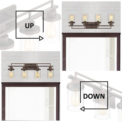 Applique murale de salle de bain vintage à 4/5/6 lumières