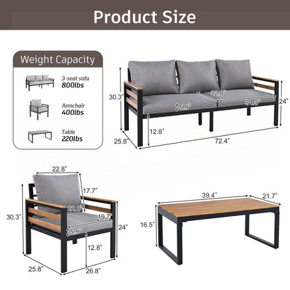 4-Piece Outdoor Furniture Sofa Set