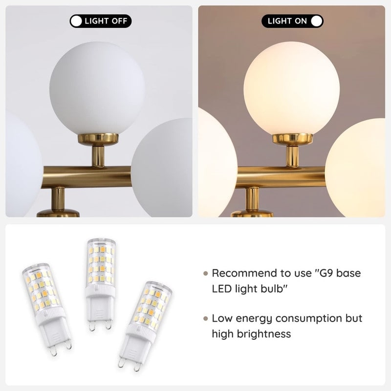 Luminaire suspendu linéaire à 16 lumières, style moderne du milieu du siècle, en laiton doré, avec globe en verre dépoli, 40 po, pour salle à manger.