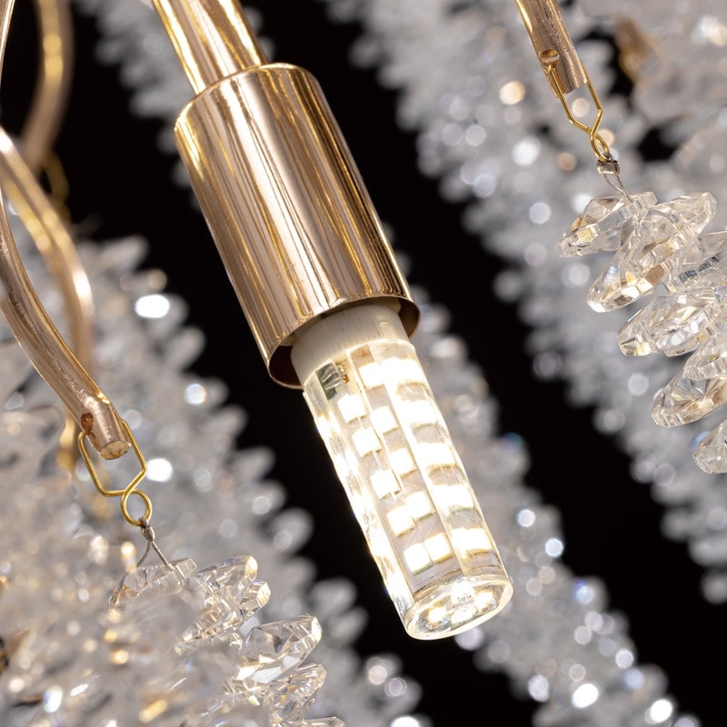 Luminaire rectangulaire moderne en cristal doré, branches d'arbre, 40 po, pour salle à manger, îlot de cuisine, lustre à branches.