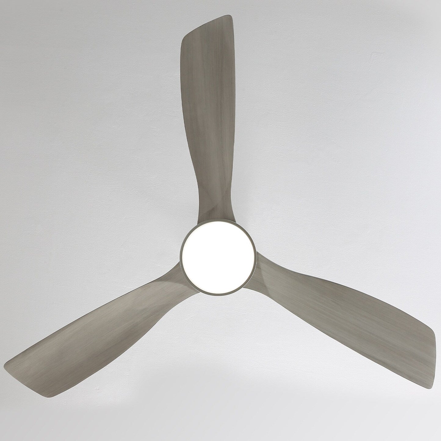 Ventilateur de plafond à LED intégré de 48 et 52 pouces avec éclairage et télécommande, moteur à courant continu réversible.