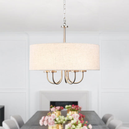 Suspension moderne à 5 lumières, à fixer au plafond, pour salle à manger, chambre à coucher, salon - N/A