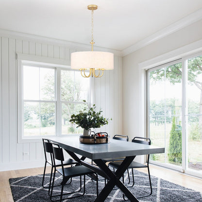 Suspension moderne à 5 lumières, à fixer au plafond, pour salle à manger, chambre à coucher, salon - N/A