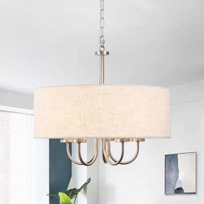 Suspension moderne à 5 lumières, à fixer au plafond, pour salle à manger, chambre à coucher, salon - N/A