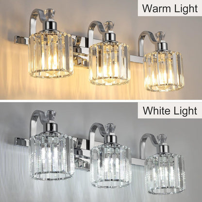 5-light Modern Crystal Bathroom Vanity Lighting Fixtures