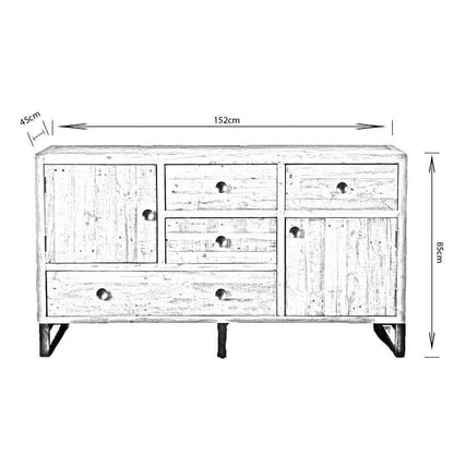 Lincoln Rustic Wide Sideboard