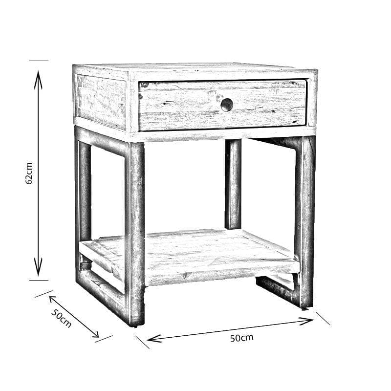 Lincoln Rustic Lamp Table