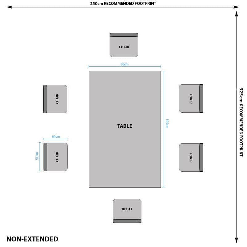 Lincoln Extendable Dining Set with 6 Grey Toronto Chairs