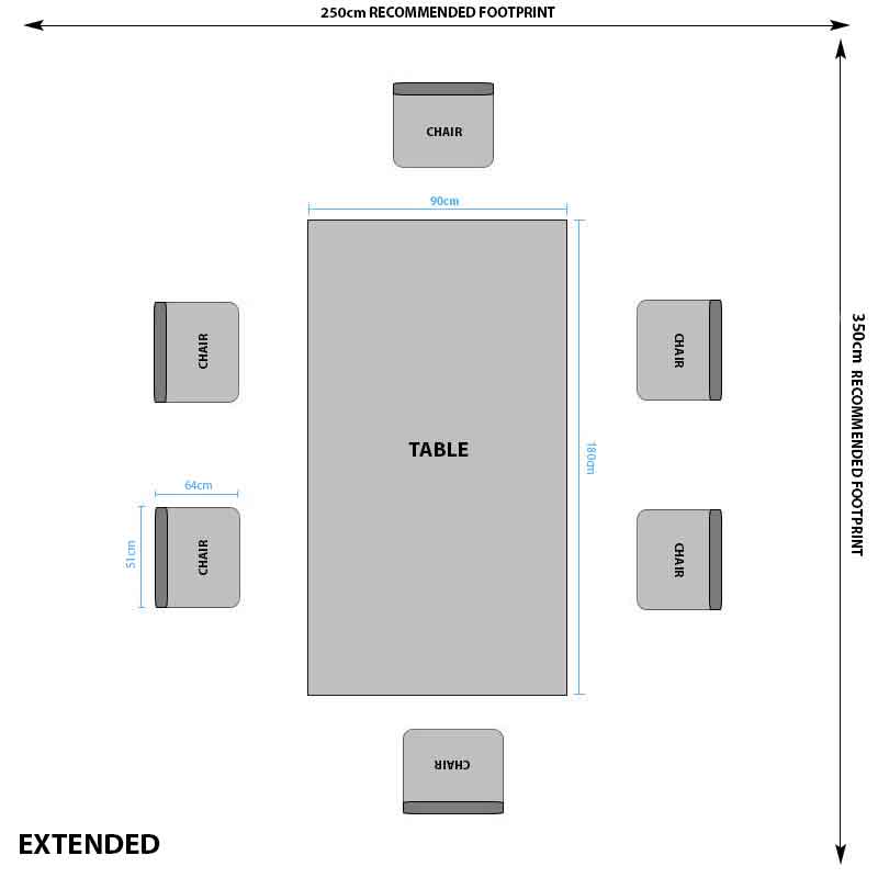 Lincoln Extendable Dining Set with 6 Grey Toronto Chairs