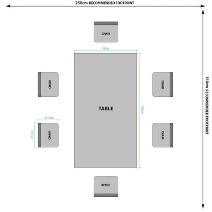 Louis Marble Table And 6 Nicole Chairs Dining Set