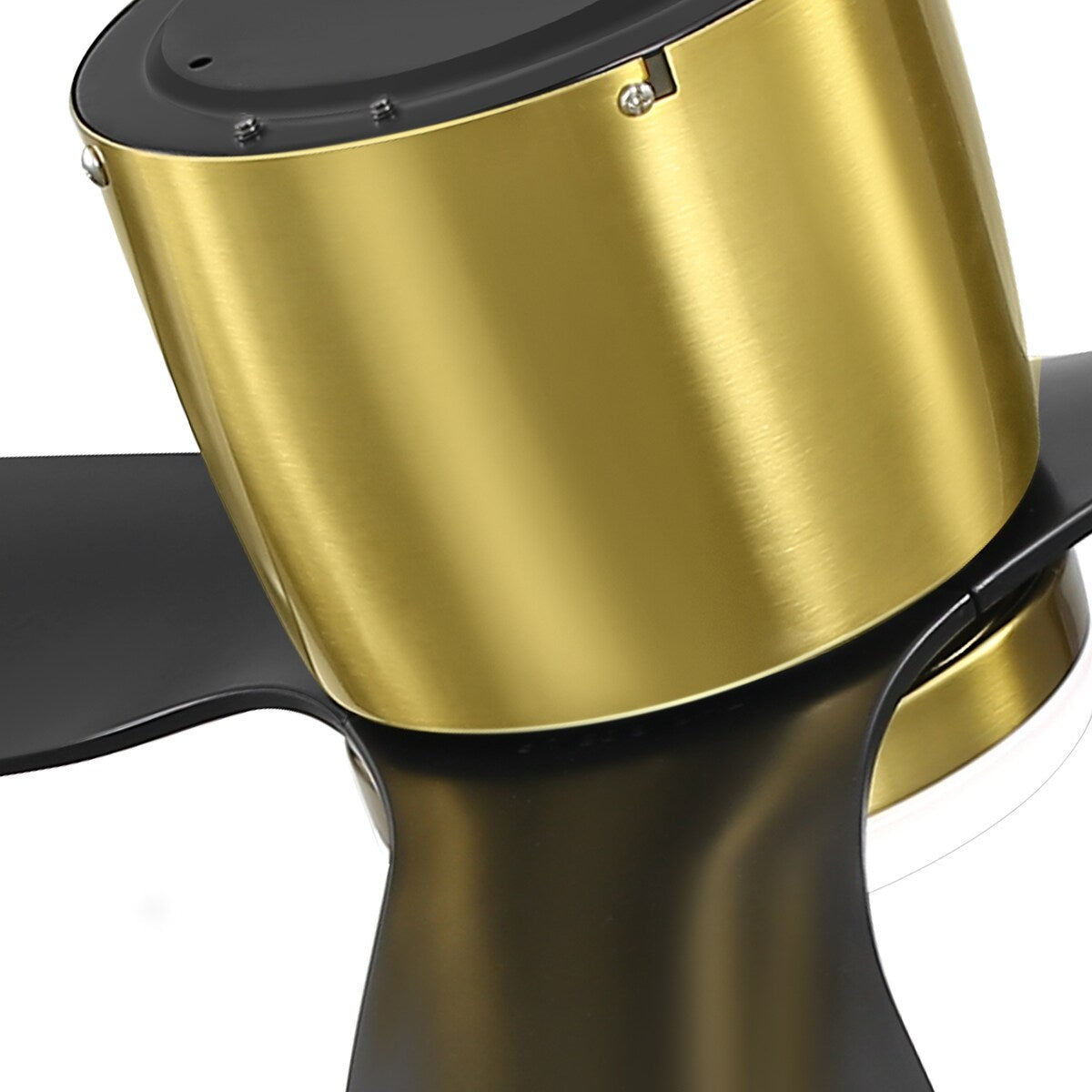 Ventilateur de plafond LED à encastrer de 52 pouces noir/blanc avec éclairage et télécommande (3 pales)