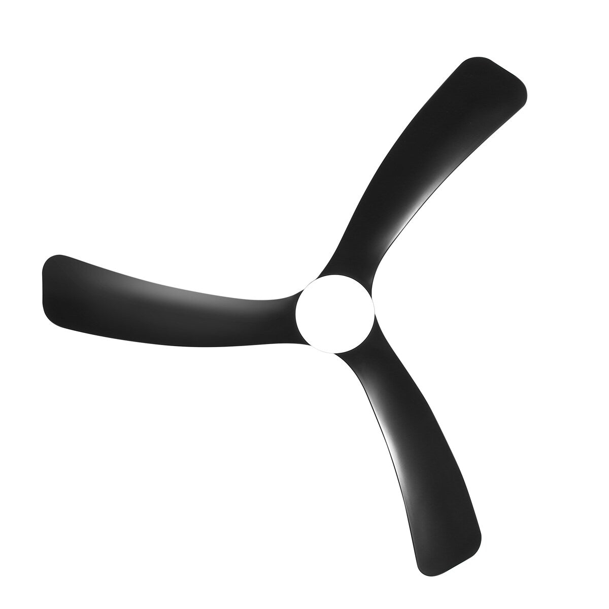 Ventilateur de plafond LED à encastrer de 52 pouces noir/blanc avec éclairage et télécommande (3 pales)