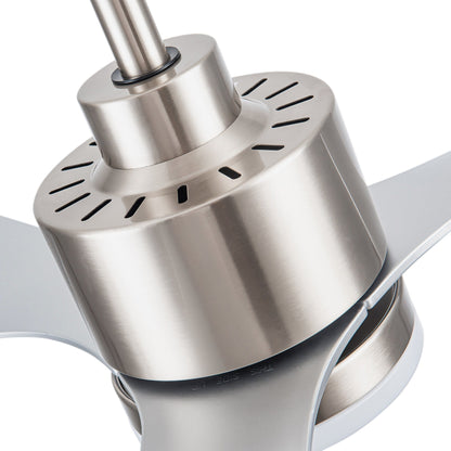 Ventilateur de plafond LED 52 pouces avec éclairage et télécommande (3 pales)