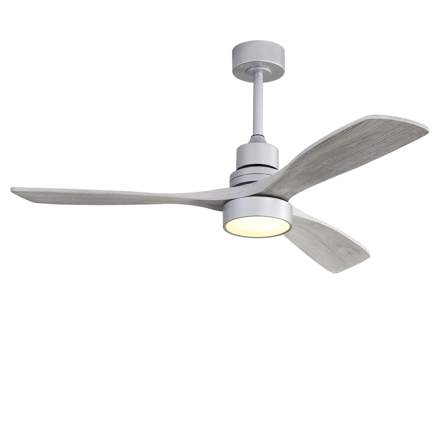 Ventilateur de plafond intérieur en bois Sofucor 52 avec télécommande, éclairage intégré en option.