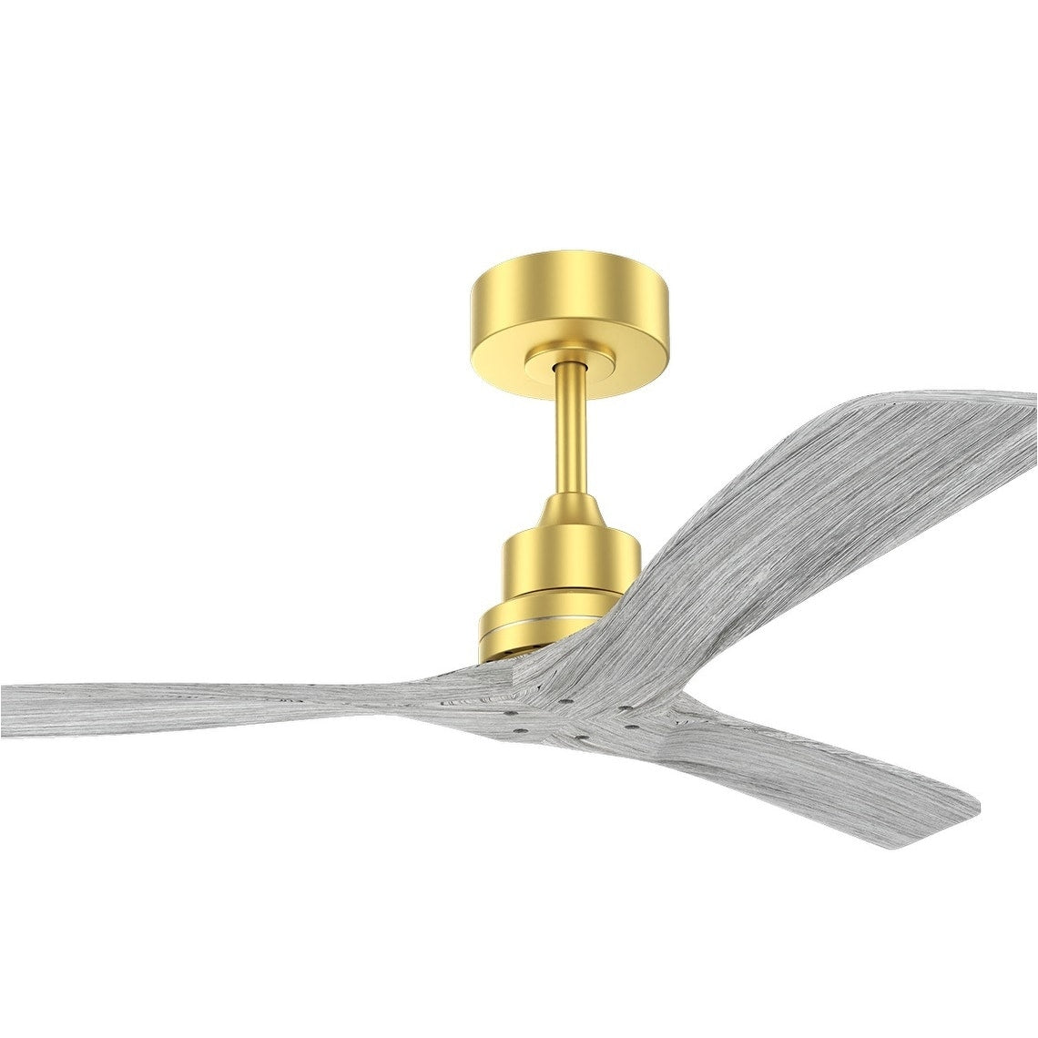 Ventilateur de plafond moderne de 52 pouces en bois massif/ABS avec télécommande (sans éclairage), 6 vitesses de ventilation, flux d'air réversible.