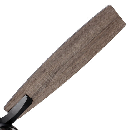 Ventilateur de plafond intérieur à 5 pales en bois noir rustique de 52 pouces avec télécommande