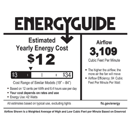 Ventilateur de plafond LED River of Goods Olivia, finition bronze huilé/cristal, 52 pouces - 52L x 52l x 18.25H - 52L x 52l x 18.25H