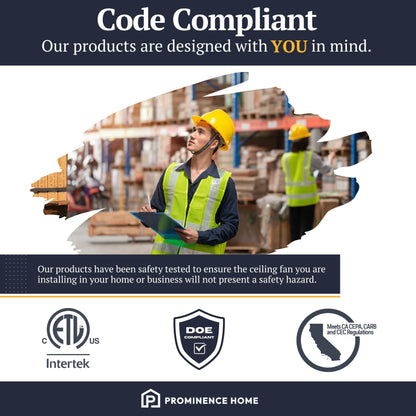 52 Prominence Home Benton Traditional Indoor LED Ceiling Fan with Light, Pull Chains