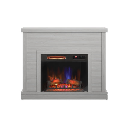 Mantel de cheminée à lambris de 52 pouces avec insert de foyer 3D