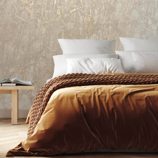 Rasch Enzo Marble Taupe/Gold Metallic Wallpaper - 538120