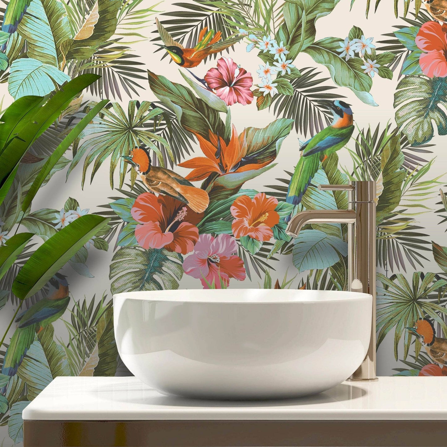 Rasch Paradise Birds Multicoloured Wallpaper 539066