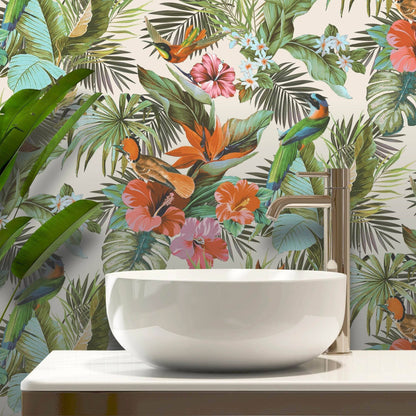 Rasch Paradise Birds Multicoloured Wallpaper 539066