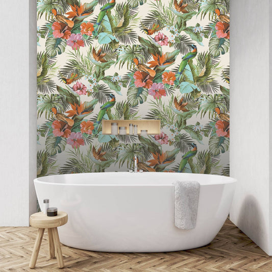Rasch Paradise Birds Multicoloured Wallpaper 539066