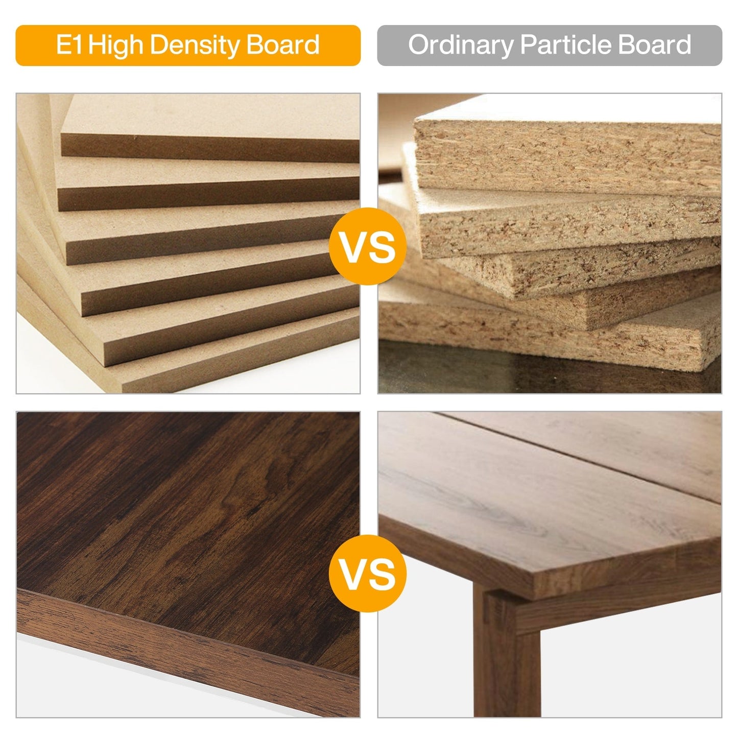 Bureau d'ordinateur robuste 55 pouces, bureau de bureau