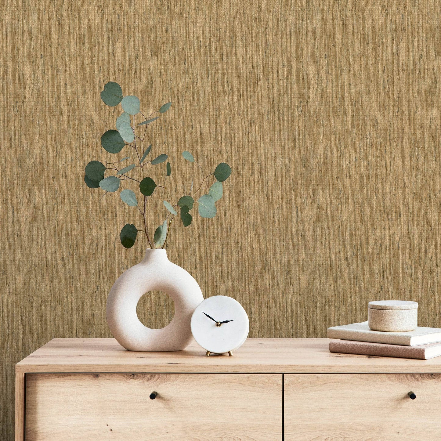 Rasch B55 Boho Textured Ochre Wallpaper - 571028