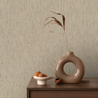 Rasch B55 Boho Textured Mushroom Wallpaper - 571059