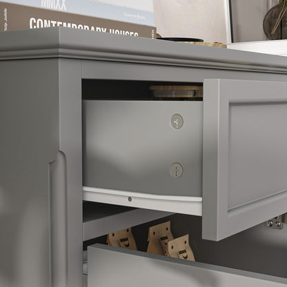 Buffet de rangement blanc laqué, style moderne contemporain du milieu du siècle, 59,1 pouces