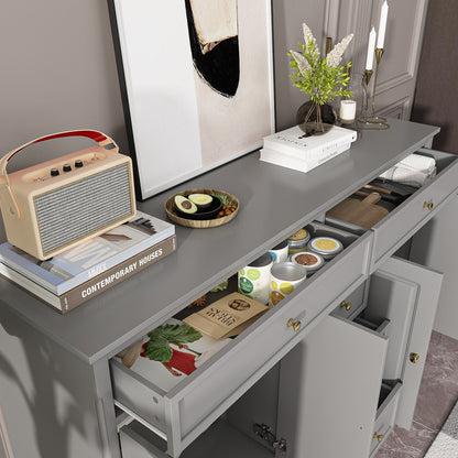 Buffet de rangement blanc laqué, style moderne contemporain du milieu du siècle, 59,1 pouces