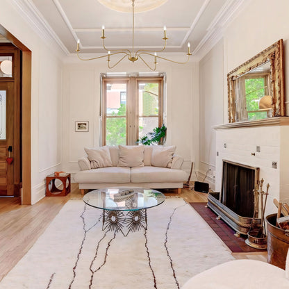 Luminaire minimaliste à 6 lumières de 64 pouces en noir mat / doré / chromé - N/A