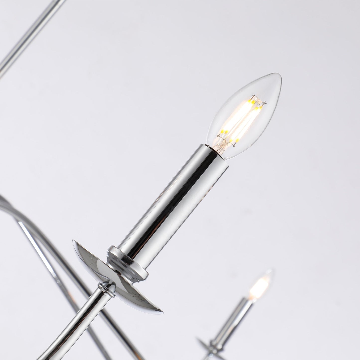 Luminaire minimaliste à 6 lumières de 64 pouces en noir mat / doré / chromé - N/A