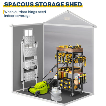 Abri de jardin en résine pour extérieur, résistant aux intempéries, avec plancher, Spire Tool Shed, 6 pi x 4 pi/6 pi x 8 pi/8 pi x 6 pi/8 pi x 10 pi